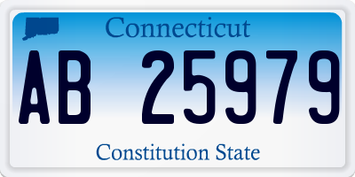 CT license plate AB25979