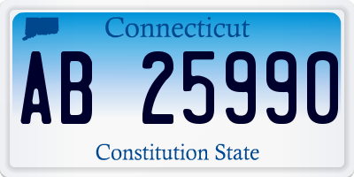 CT license plate AB25990