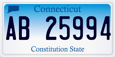 CT license plate AB25994