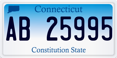 CT license plate AB25995