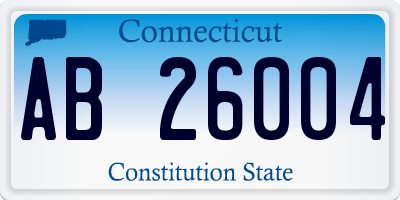 CT license plate AB26004