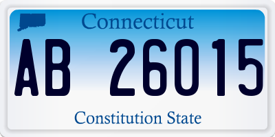 CT license plate AB26015