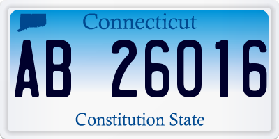 CT license plate AB26016