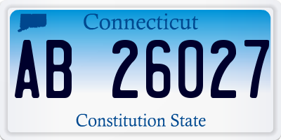 CT license plate AB26027
