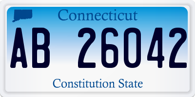 CT license plate AB26042