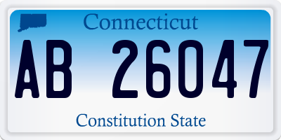 CT license plate AB26047