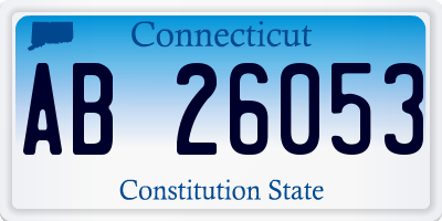 CT license plate AB26053