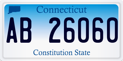 CT license plate AB26060