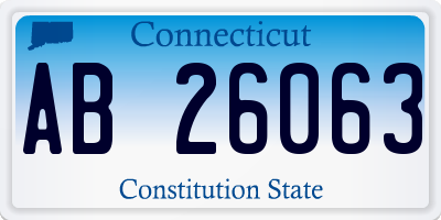 CT license plate AB26063