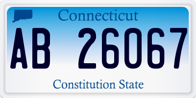 CT license plate AB26067