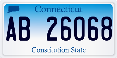 CT license plate AB26068