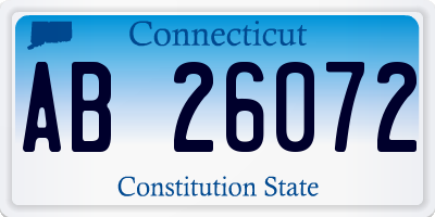 CT license plate AB26072