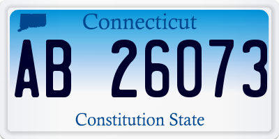 CT license plate AB26073