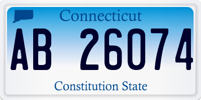 CT license plate AB26074