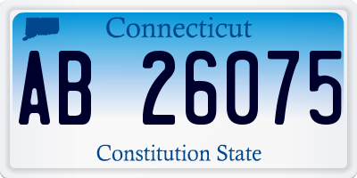 CT license plate AB26075