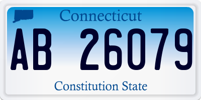 CT license plate AB26079