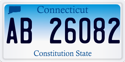 CT license plate AB26082