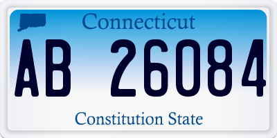CT license plate AB26084