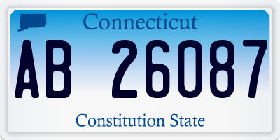 CT license plate AB26087