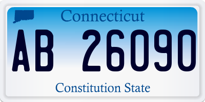 CT license plate AB26090