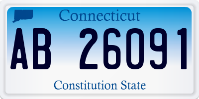CT license plate AB26091