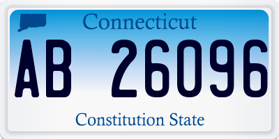 CT license plate AB26096