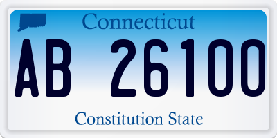 CT license plate AB26100