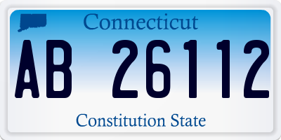 CT license plate AB26112