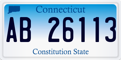 CT license plate AB26113