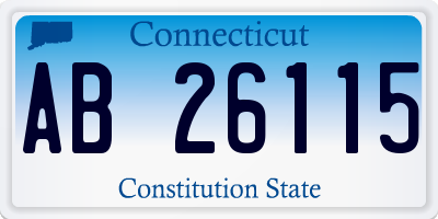 CT license plate AB26115