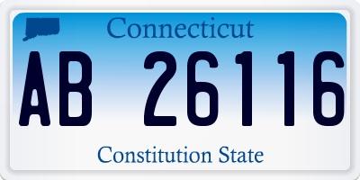 CT license plate AB26116