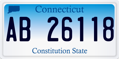 CT license plate AB26118