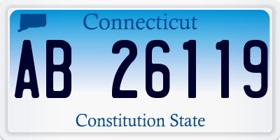 CT license plate AB26119
