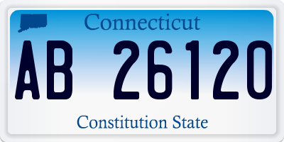CT license plate AB26120