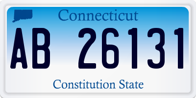 CT license plate AB26131