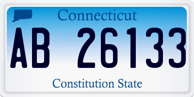 CT license plate AB26133