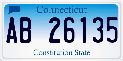 CT license plate AB26135