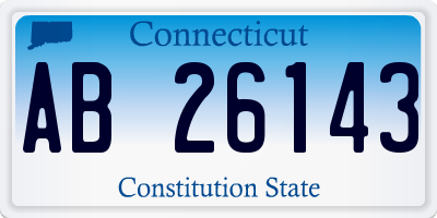 CT license plate AB26143