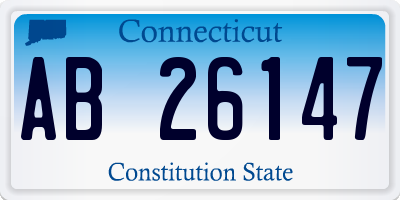 CT license plate AB26147