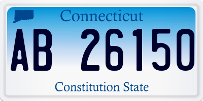 CT license plate AB26150