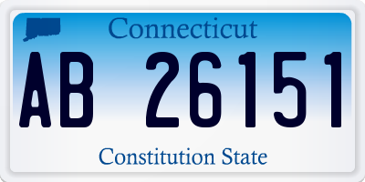 CT license plate AB26151