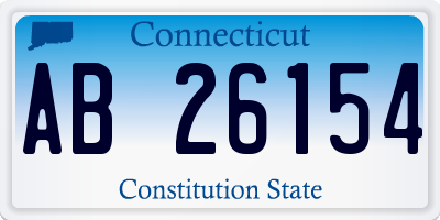 CT license plate AB26154