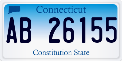 CT license plate AB26155