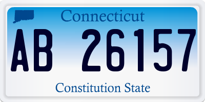 CT license plate AB26157