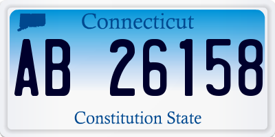CT license plate AB26158