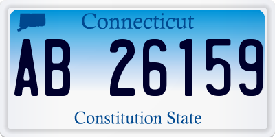 CT license plate AB26159