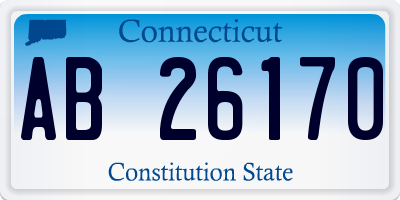 CT license plate AB26170
