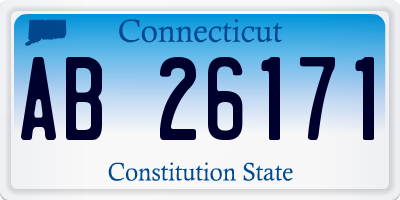 CT license plate AB26171