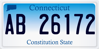 CT license plate AB26172