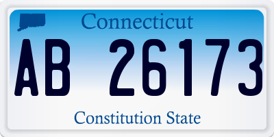 CT license plate AB26173